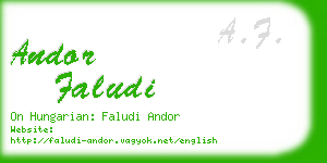 andor faludi business card